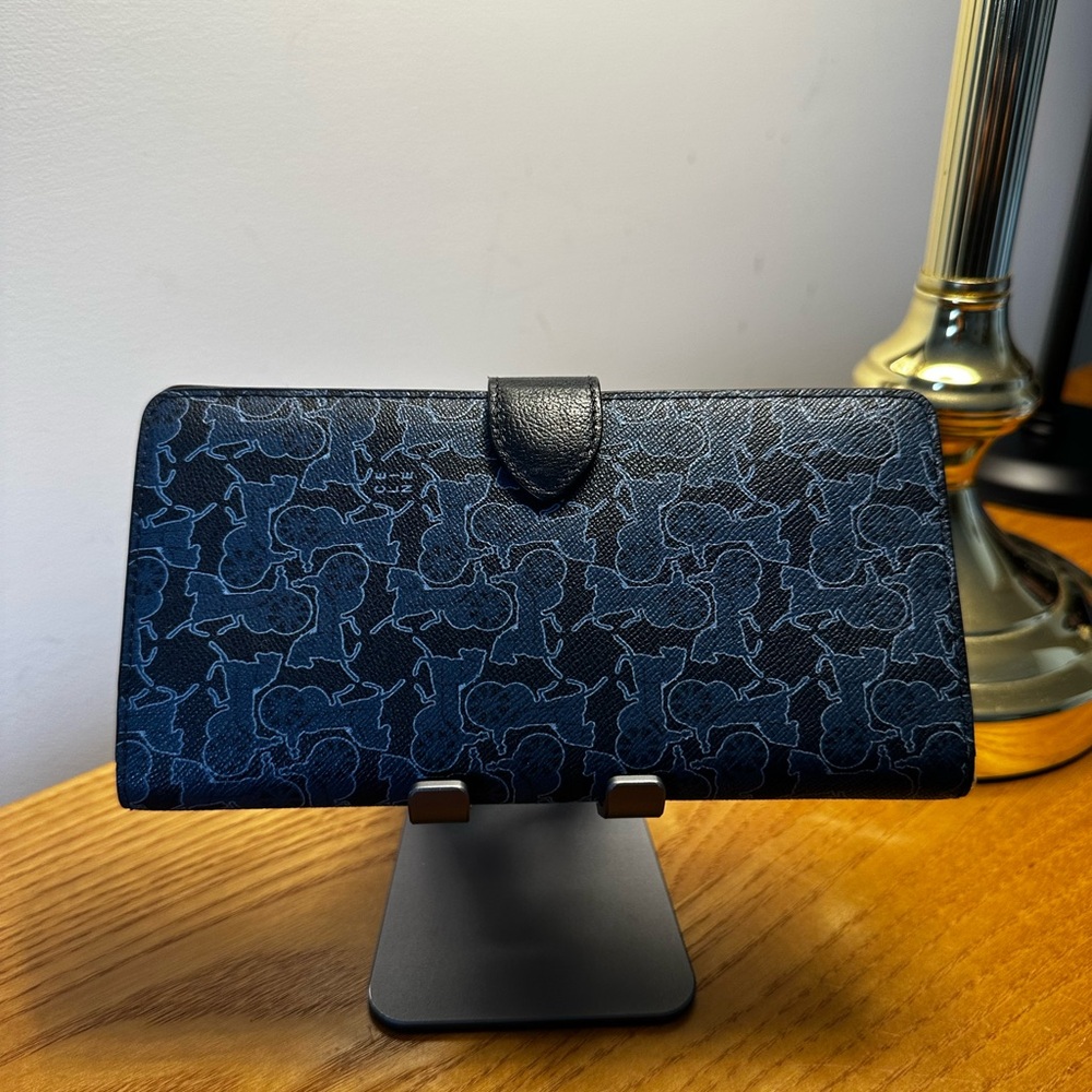 Celine Blue Horse & Carriage Long Wallet